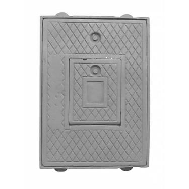 Imagem de Tampa Tampão Chão Articulado Ferro Caixa Hidrômetro 40x28cm