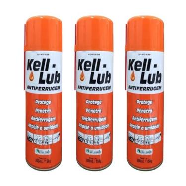Imagem de Óleo Desengripante Antiferrugem Lubrificante Anticorrosivo Kell Lub - Kit 3 unidades