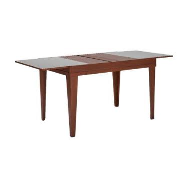 Imagem de Mesa de Jantar 1,20m Extensível 1,80m Gênova em Madeira Maciça Imbuia 