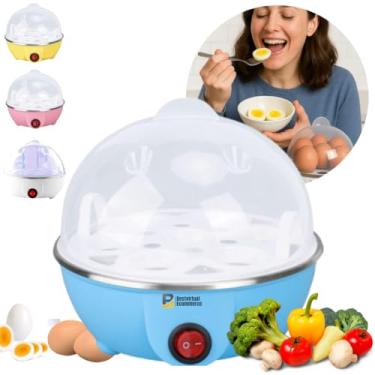 Imagem de Cozedor De Ovos Elétrico Portátil Cozinha À Vapor 110v e 220v Panela A vapor de Ovos Elétrico Vapor Cozinha Multi Funções Ovos Egg Ovo Cozido Prático (Azul-220v)