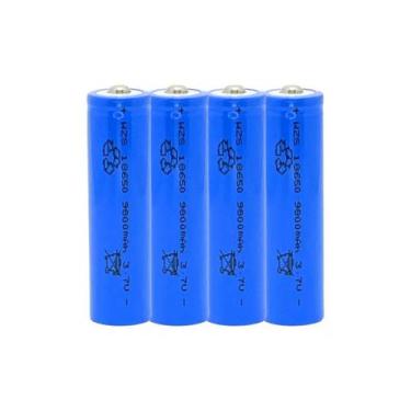 Imagem de Kit 4 Bateria18650 Li-ion 9800mh 4.2v Lanterna Tática Led Enviamos Hoj