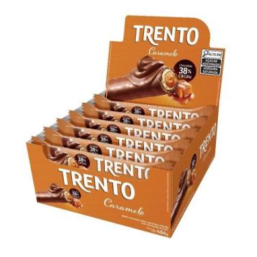 Imagem de Chocolate Trento Wafer Caramelo 29g - Embalagem com 16 Unidades - Pecc