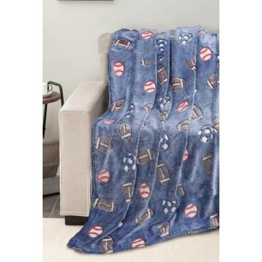 Imagem de Cobertor Manta Infantil Casal 2,00x1,80Mt Brilha no Escuro Antialérgico (FUTEBOL)