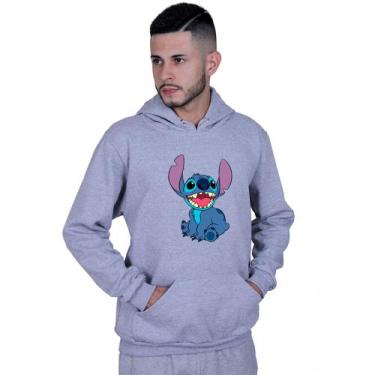 Imagem de Moletom Unissex Canguru Lilo Stitch Ohana - Lafre, Cinza, M