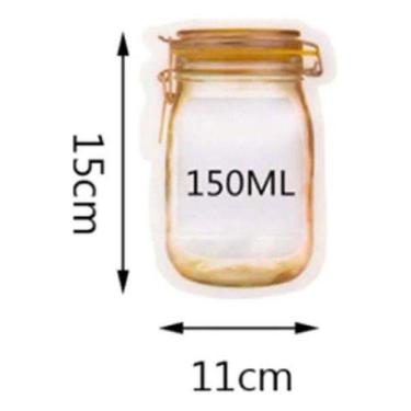 Imagem de Saco Bolsa Frasco Zip Lock Para Alimento Tamanho P Unidade - oem