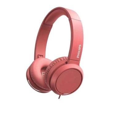 Imagem de Fones Philips TAH4105 Leves Dobraveis e com Isolamento de Ruidos, Verm