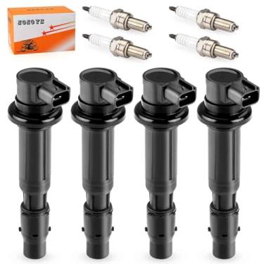 Imagem de 4 bobinas de ignição e velas de ignição de irídio para Kawasaki Ninja ZX-6R ZX600 para Triumph Tiger 800 1200 Street Triple 675 2000-2017 21171-1272 F6T553