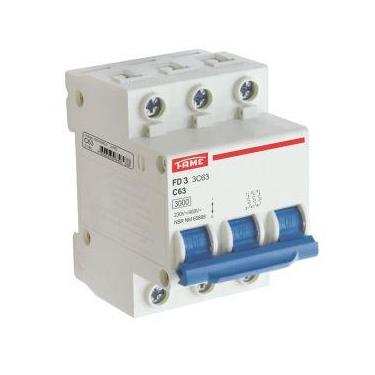 Imagem de Disjuntor Tripolar DIN FD 3P Curva C 63A 5221 - Fame