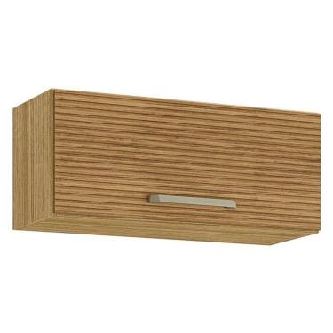 Imagem de Armário Aéreo Geladeira Ametista 70 Cm Freijó Ripado - Kits Paraná