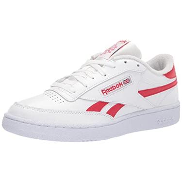 Imagem de Reebok Tênis masculino Club C, branco/vermelho vetor, 42, Branco/Vector vermelho