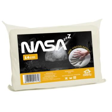 Imagem de Travesseiro Nasa Z Alto - Capa Com Zíper 100% Algodão 200 Fios Viscoelástico Antifungos - Lar Conforto