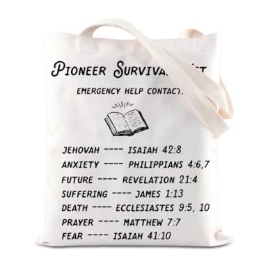 Imagem de TGBJE Presente Cristão JW Religião Batismo Presente Jeová Inspried Tote Bag Pioneer Service Bolsa de Ombro (Pioneer Tote)