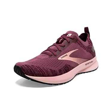 Imagem de Tênis de corrida feminino Levitate 4 da Brooks, Nocturne/Coral/Zinfandel, 10.5