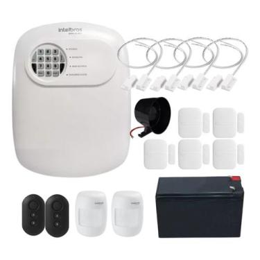 Imagem de Kit Alarme Intelbras ANM 24 NET Híbrido Central App e Sensores Com e S
