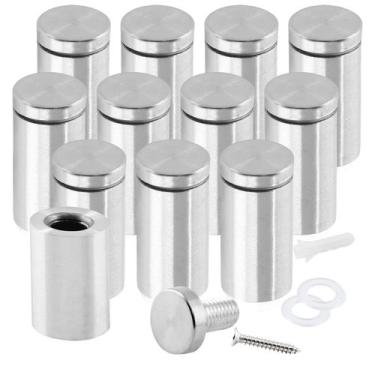 Imagem de Suportes de parede Sign Standoff Screws Zorveiio 1 x 2 Silver 12 unida