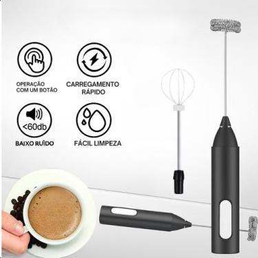 Imagem de Mini Mixer Elétrico 2 Em 1 Para Bebidas e Espuma de Leite - ROMI, Bivo