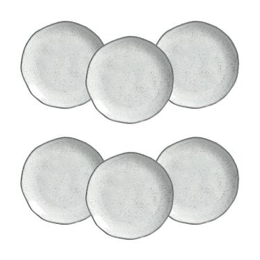 Imagem de Conjunto de Pratos de Sobremesa Porto Brasil Orgânico Echo Branco 19,5cm - 6 Peças
