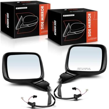 Imagem de A-Premium Par (2) espelhos retrovisores elétricos do lado do motorista e do passageiro - compatível com Jeep Renegade 2015-2022 - Retrovisor retrovisor externo preto dobrável manual aquecido -