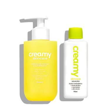 Imagem de Kit Creamy Limpador Facial Glicerinado 200ml + Tônico Clareador Ácido Tranexâmico 90ml