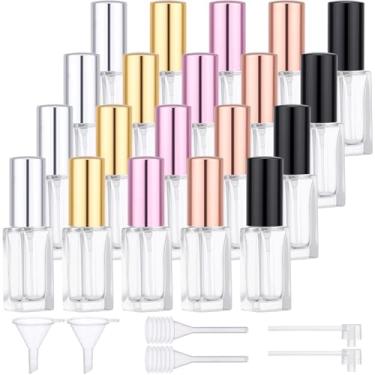 Imagem de Segbeauty Mini frasco de perfume de vidro a granel, atomizador de perfume, pulverizador de colônia de viagem, Preto, 0.17oz/5ml