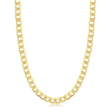 Imagem de Corrente Masculina Malha Groumet Trabalhada Folheada a Ouro - Radhau J