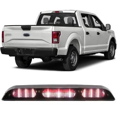 Imagem de Dreamseek Terceira luz de freio LED compatível com Ford F150 2015-2020, F250 F350 F450 Super Duty 2017-2022, Ranger 2019-2022, Maverick 2021+ 3ª lâmpada traseira de parada traseira lente fumê