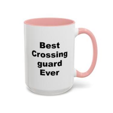 Imagem de Best Crossing Guard Ever - Caneca de café com destaque engraçado presente para herói da segurança escolar - Ideia de presente de aniversário e Natal (rosa, 425 g)