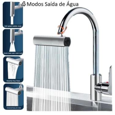 Imagem de Bico De Torneira De Cozinha Cascata 4 Funções Bocal De Alta Pressão Pa