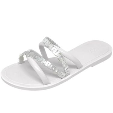 Imagem de Chinelo Feminino Rasteira + Bolsa Metalizada Golden Melissa