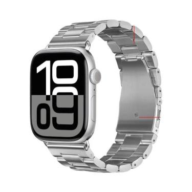 Imagem de Pulseira De Metal Em Aço Inoxidável Para Apple Watch 46mm 42mm 44mm 40