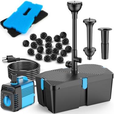 Imagem de FEOXSHAL Kit De Filtro Lago Com Bomba Fonte, 60W E Submersível Fluxo Água Ajustável