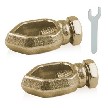 Imagem de Braçadeira de haste de aterramento de cobre amarelo, braçadeira de fio de aterramento ótima para clipes de aterramento de cobre de 1,27 a 1,27 cm