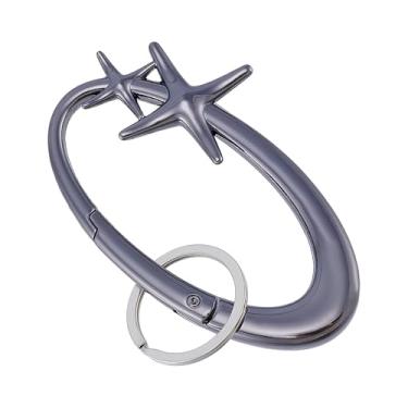 Imagem de NICENEEDED Mosquetão brilhante de metal Starlight, mosquetão de metal armado acessório para cinto, fecho de pressão, fivela de chave