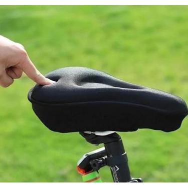 Imagem de Capa Selim Bike Gel Banco Bicicleta Spinning Anatômica Bmx