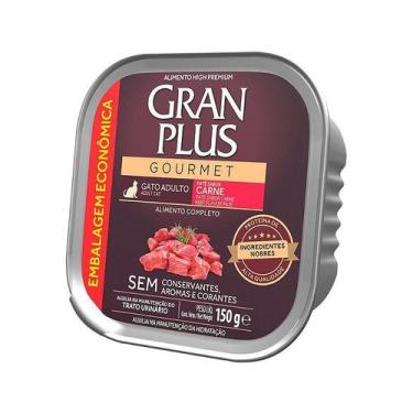 Imagem de Ração Úmida Granplus Gourmet Patê Sabor Carne para Gatos Adultos - Gra
