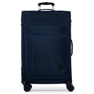 Imagem de Mala Grande Poliéster 4 Rodas Lyon Azul Escuro - Bagaggio, G