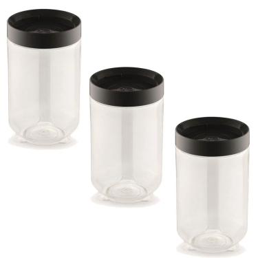 Imagem de Jogo 3 Pote Conecta Uz Tampa Organizador Empilhável 900Ml