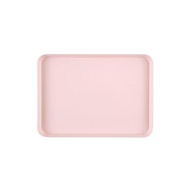 Imagem de Lata de lixo 1 Pc Bandeja de Servir Retangular Antiderrapante Resistente a Arranhões Placa de Bandeja Liso Prato de Comida para Cozinha Acessórios de Decoração de Casa(Pink,Grande)