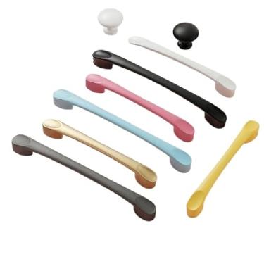 Imagem de Puxadores e puxadores de armário de móveis puxadores de gaveta de liga de alumínio puxador de guarda-roupa ferragens de móveis 2 peças (botão cinza)