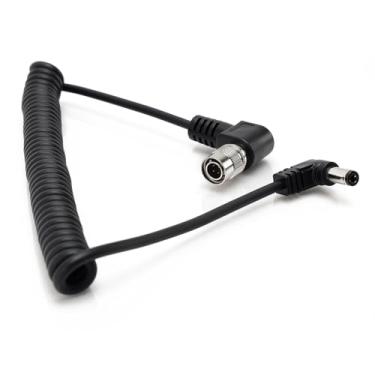 Imagem de ZBLZGP DC2.5 para ângulo reto Hirose cabo de alimentação macho de 4 pinos para dispositivos de som 633/644/688 Zoom F8 Blackmagic Cinema