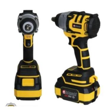 Imagem de Chave De Impacto E Furadeira Pneumática A Bateria 48vmaleta Amarelo 50