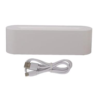 Imagem de Tnfeeon Umidificador de Difusor de óleo Essencial de Chama Simulado para Casa de Escritório de Ioga, Difusor Multifuncional de de Ar Com 7 Fontes de Luz Colorida (Branco)