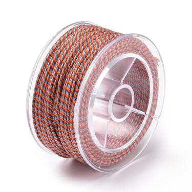 Imagem de 1 rolo de macramê de algodão corda trançada de 1 mm para pulseira faça você mesmo, colar, acessórios de cabelo, artesanato, decoração de parede, caixas de presente penduradas, embalagem de embrulho