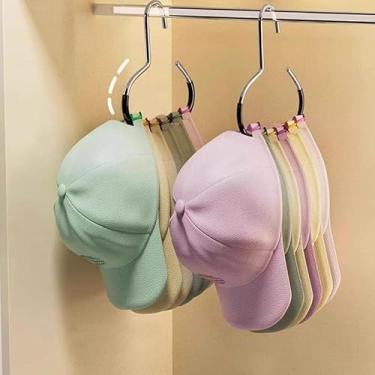 Imagem de Cabides de cinto e cachecol para armário – 2 peças de anéis de aço antiderrapantes para economia de espaço, organizador para chapéu, gravatas, xales, cachecóis, véus, exibição de pashminas (preto)