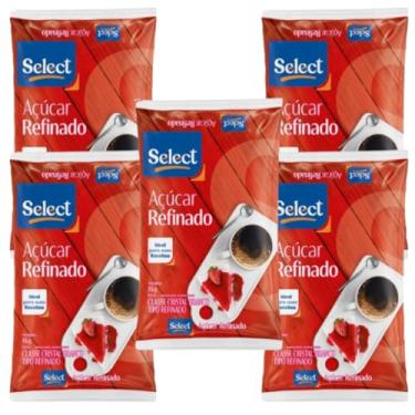Imagem de Açúcar Refinado 5kg (5x1kg) – Ideal para Docinhos, Bolos, Sucos e Sobremesas