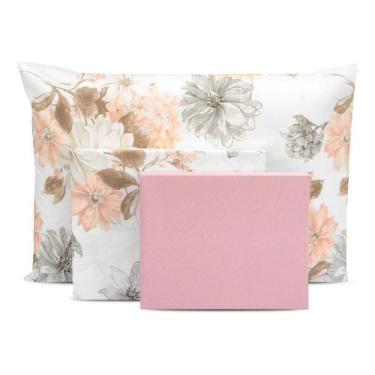 Imagem de Lençol Solteiro 3pçs Elástico Estampado Percal 180 Fios 2025 - Bem Me 