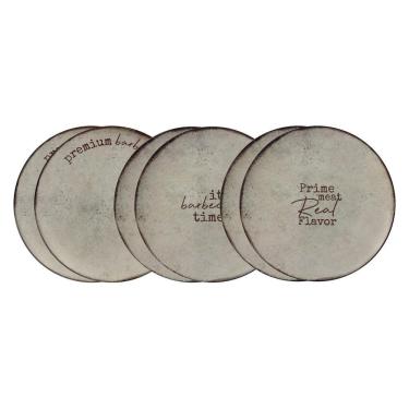 Imagem de Kit Prato Raso Tramontina Churrasco Rustic Em Porcelana 28 Cm 06 Peças Tramontina