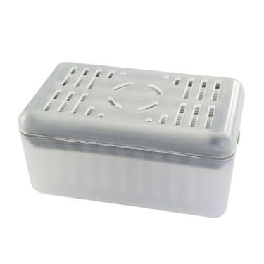 Imagem de Porta-Sabão 2 em 1, Suporte para sabao em Plástico com Tampa Ventilada, Organizador para Banheiro e pia