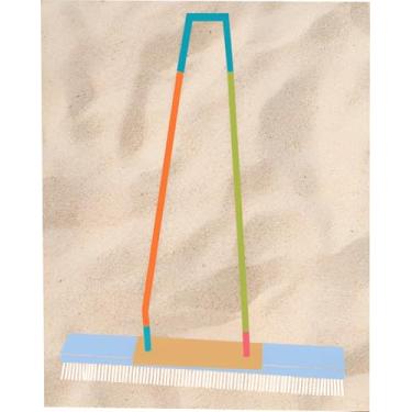 Imagem de Vassoura Profissional para Quadra de Beach Tennis 120 cm c/Base Reforçada Cabos Duplos, Ideal para Manutenção de Quadras Esportivas de Areia - Nivelamento em 3 minutos de forma Uniforme sem Compactar