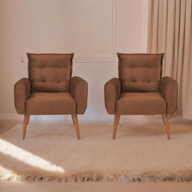 Imagem de Jogo De Poltronas Decorativas Park Veludo Ferrugem